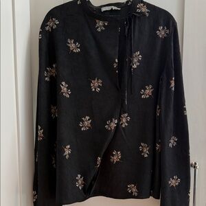 Vince Floral Black Women's Blouse